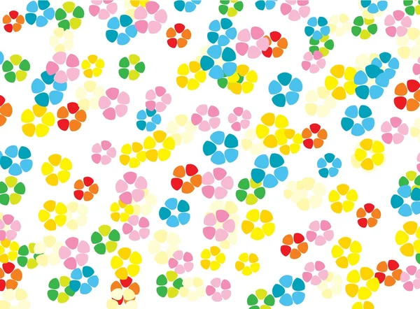 Couleur vive fond floral — Image vectorielle