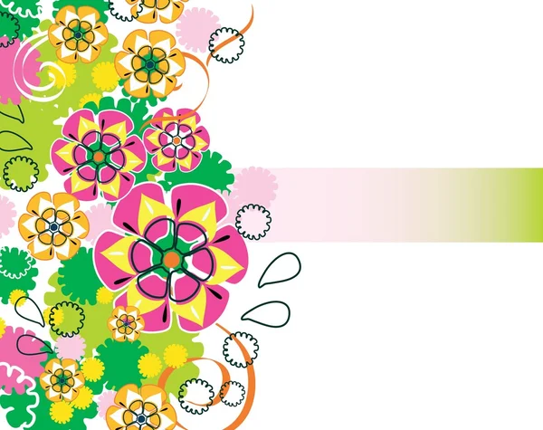 美しい花柄のデザイン — ストックベクタ