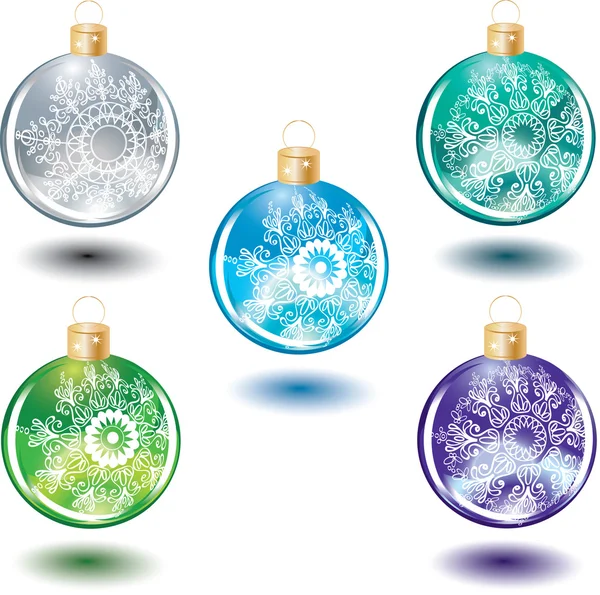 Noel dekorasyonu topları — Stok Vektör