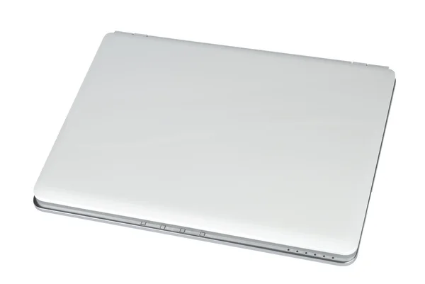 Computadora portátil blanca cerrada — Foto de Stock