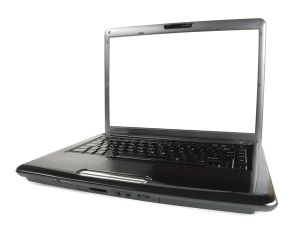 Laptop preto brilhante — Fotografia de Stock