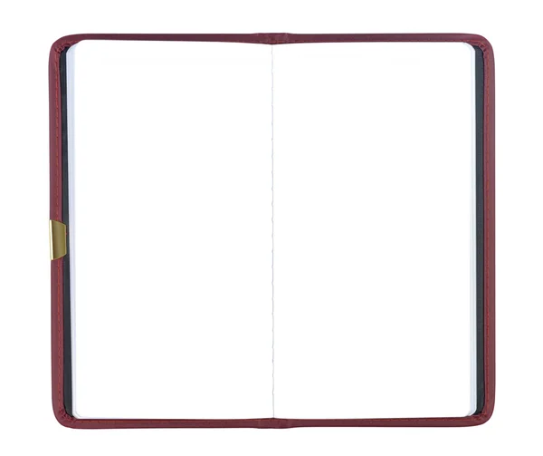 Üres bőr notebook — Stock Fotó