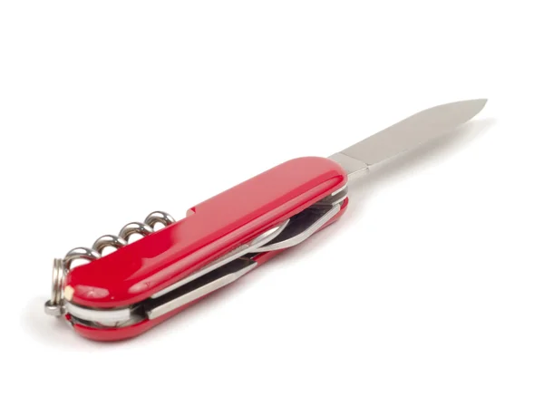 Nóż szwajcarski czerwony — Zdjęcie stockowe