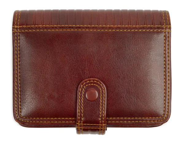 茶色の閉じた財布 — ストック写真