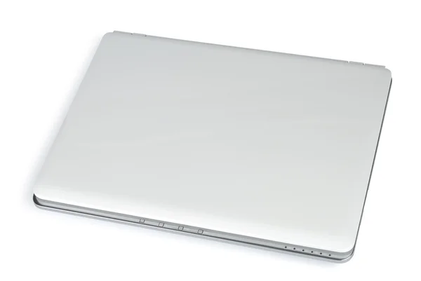 Geschlossener weißer Laptop — Stockfoto