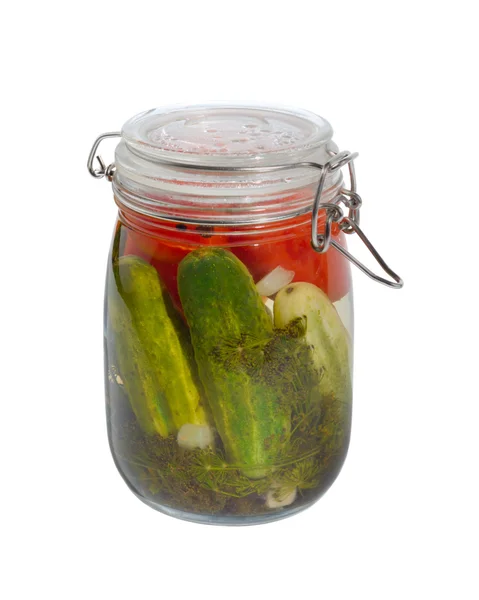 Canned Cucumbers Stock Photo