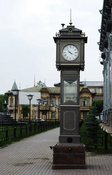 Relógio da cidade pequena — Fotografia de Stock