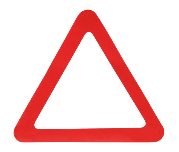 Rood driehoekje — Stockfoto