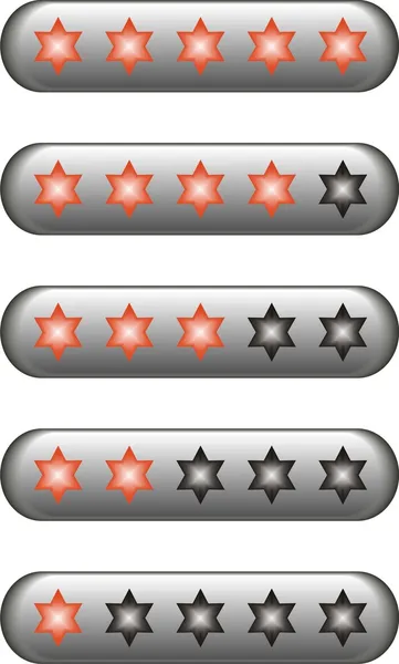 stock vector Orange and black five stars for rating