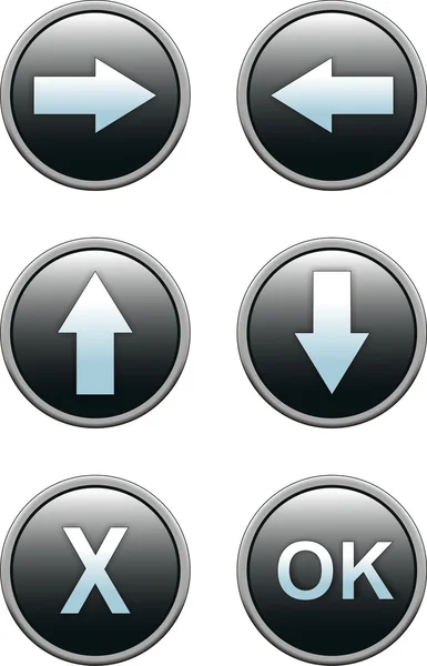 Los botones con azul oscuro el matiz — Archivo Imágenes Vectoriales