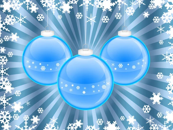 New Year's ball blauwe kaart — Stockfoto