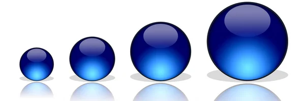 Donker blauwe glazen bal — Stockfoto