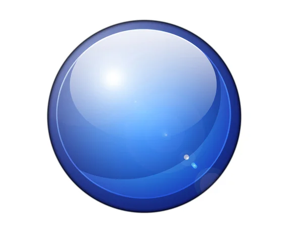 Dark blue glass ball — Stock Photo, Image