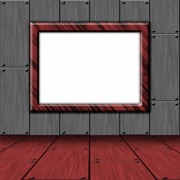 Roter Rahmen Wandbeplankung — Stockfoto