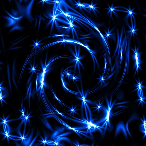 蓝色星光背景抽象 — 图库照片