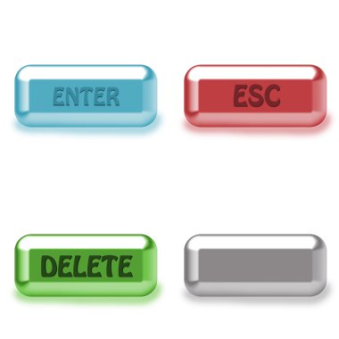 Many-colored volume buttons clipart