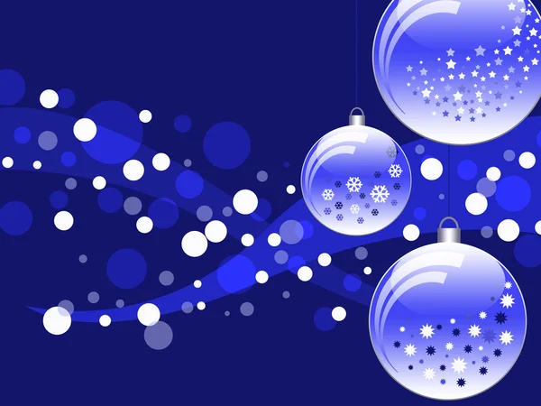 Tarjeta azul bola de Año Nuevo —  Fotos de Stock