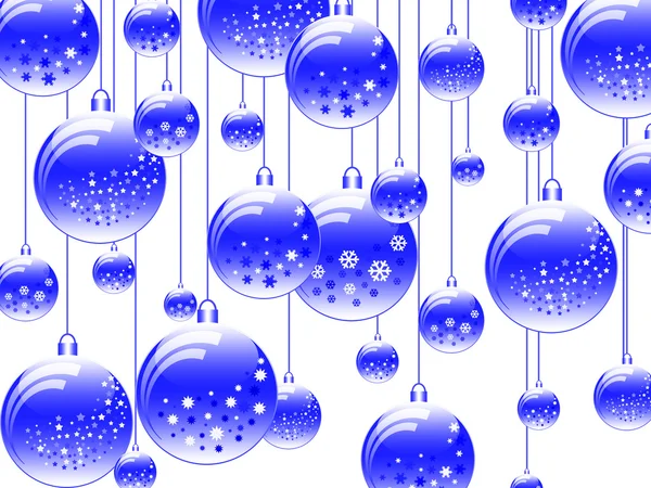 Новогодний голубой шар — стоковое фото