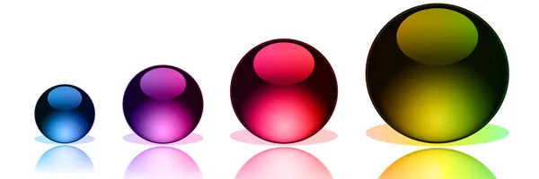 Радужный стеклянный шар — стоковое фото