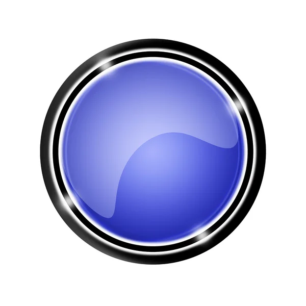 Ciemny niebieski przycisk — Zdjęcie stockowe