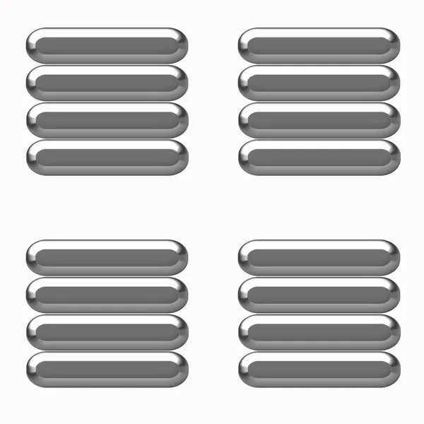 Botões de volume metálico — Fotografia de Stock