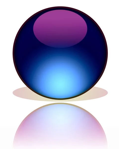 暗い青色のガラス玉 — ストック写真