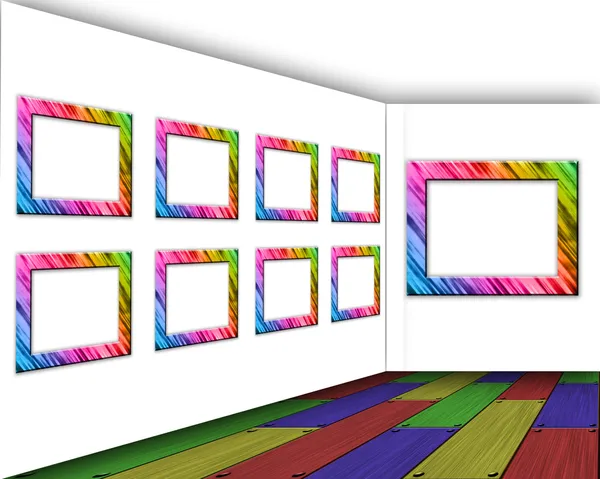 虹の壁のフレームワーク — ストック写真
