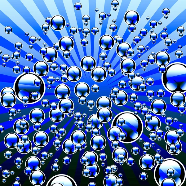 Blauwe zeepbel daling van de bal — Stockfoto