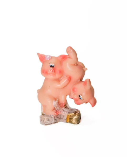 Figurine from two piglings — Stock Photo, Image