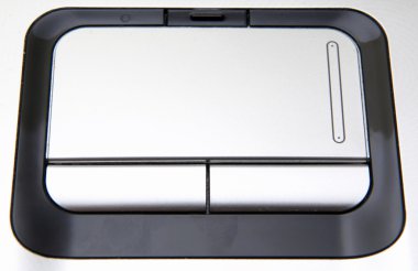 Gümüş dizüstü touchpad yakın bakış
