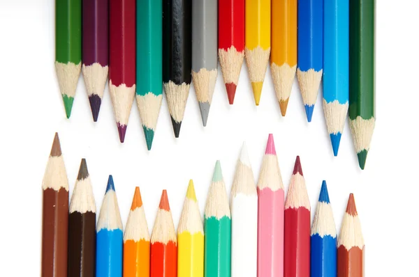 Stock image Set of colour pencils, white backgroun