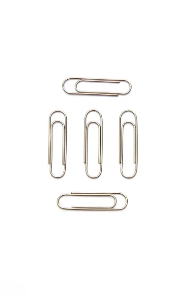 Paper clips isolated on white background — Stock Photo, Image