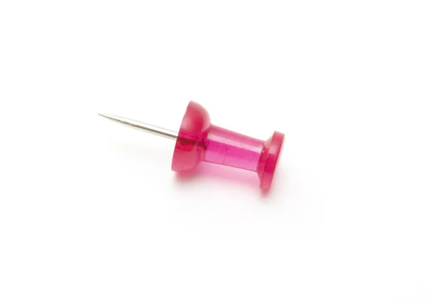 Pink drawing-pins on white background — Stock Photo, Image