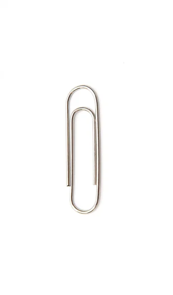 Paper clip on white background — Stock Photo, Image