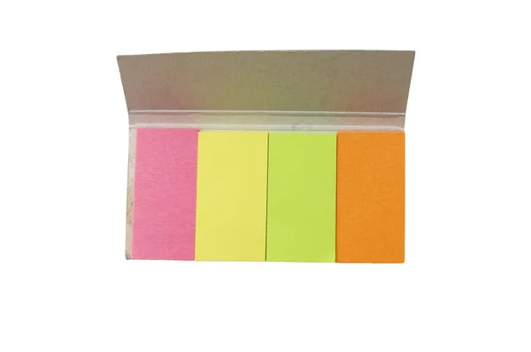 Diferentes marcadores pegajosos de color aislar — Foto de Stock