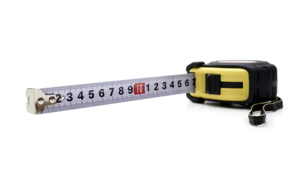 Opened tape measure on white isolated — Stock Photo, Image