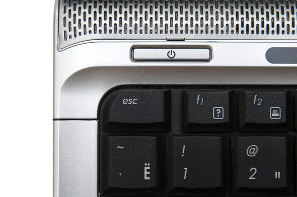 黒のノート パソコンのキーボードのクローズ アップ表示 — ストック写真