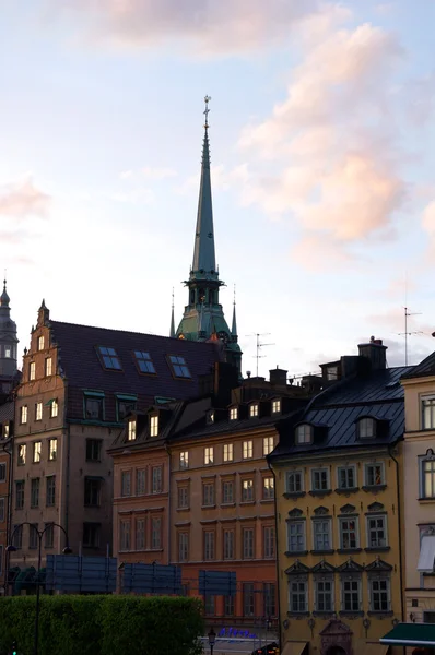 Закат в Стокгольме — стоковое фото