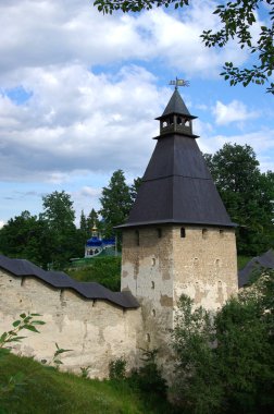 Wall of the Pechorsky monastery clipart