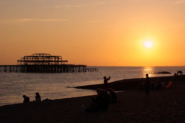 Sonnenuntergang in Brighton — Stockfoto