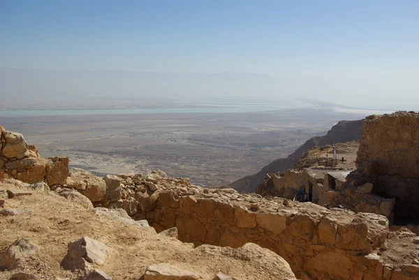 Widok na Morze Martwe z twierdzy masada — Zdjęcie stockowe