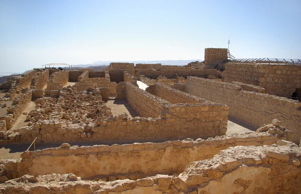 Ruïnes van magazijn in masada Fort — Stockfoto
