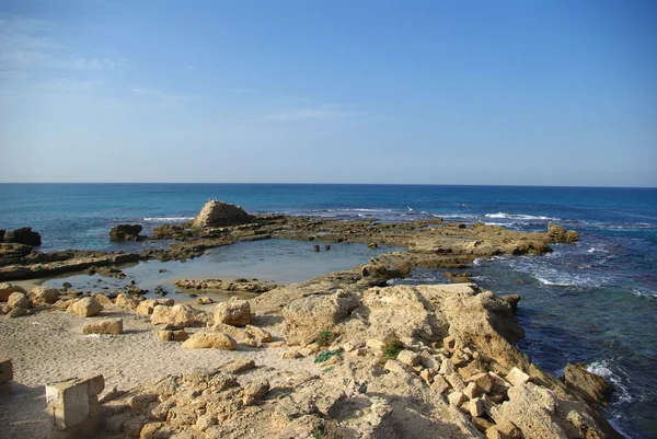 Ruins of harbor at Caesarea — Stock Photo, Image
