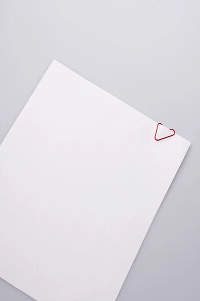 Leaf of paper with heart — Stock Photo, Image