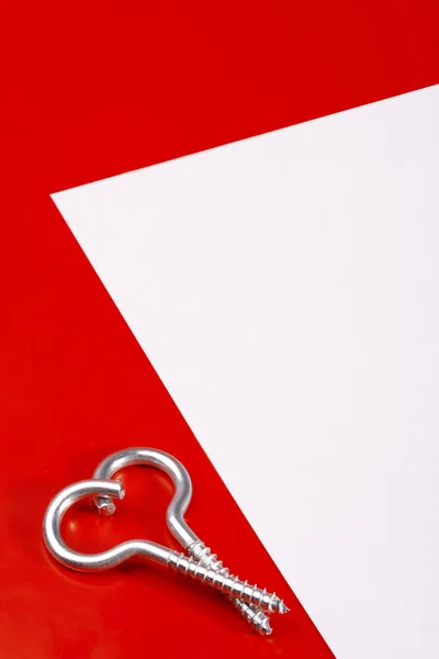Corazón de acero con marca — Foto de Stock