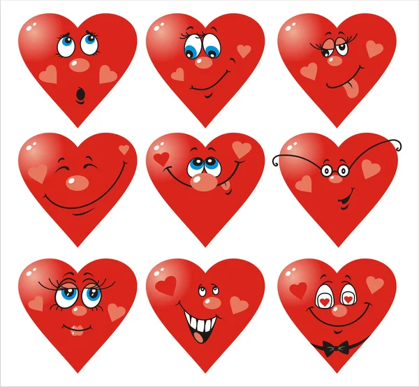 Sorrisi di cuore a San Valentino — Vettoriale Stock