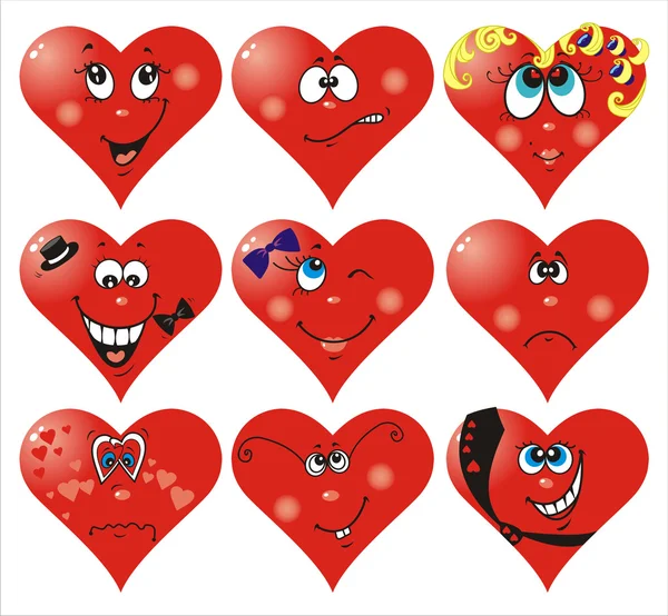 Heart Smiles to Valentine`s day — Stock Vector