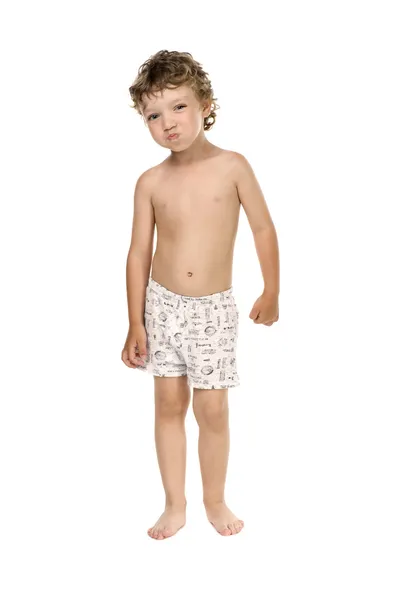 Kleine jongen in broek — Stockfoto