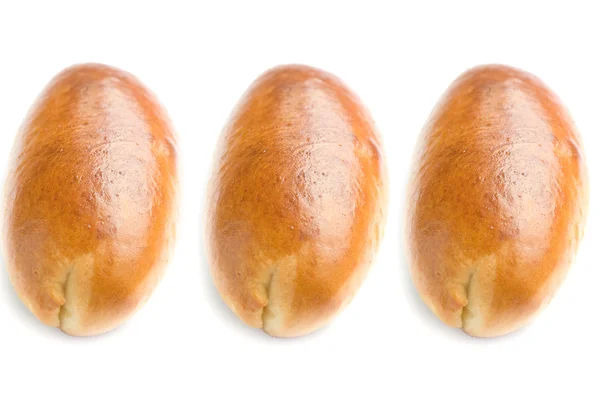 Tres empanadas con un primer plano de repollo —  Fotos de Stock