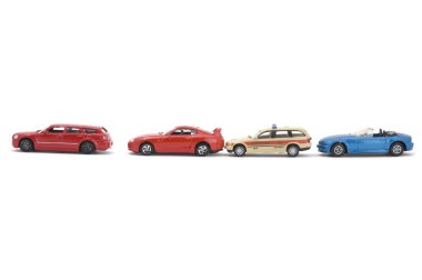 Model toy car on white background clipart